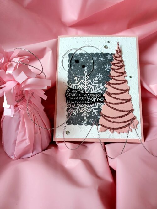 Whimsical Pink Christmas 5 Card Pack
