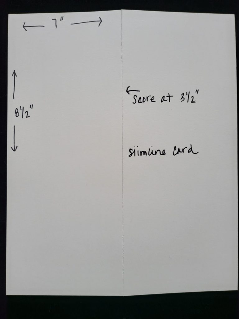 slimline card template