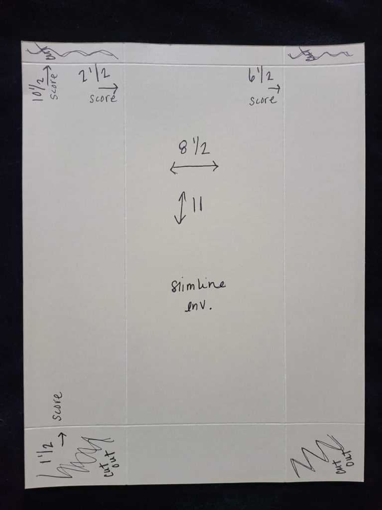 slimline envelope template