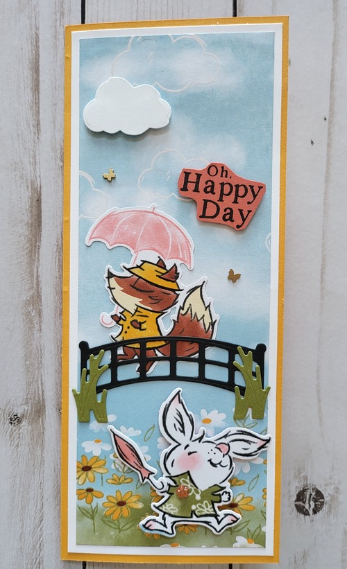playing in the rain card
