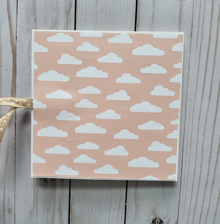 wish big memory keeping mini scrapbook trifold back