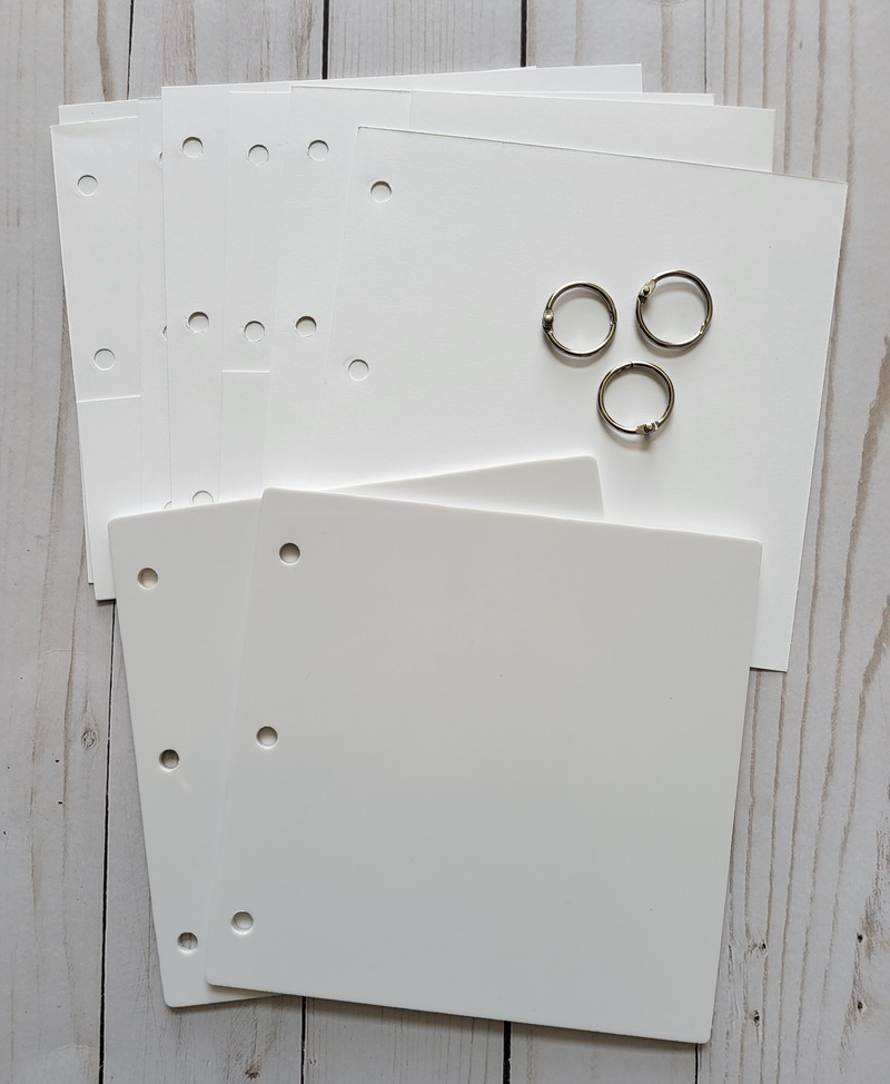 6X6 White w-Cardstock Memory Book