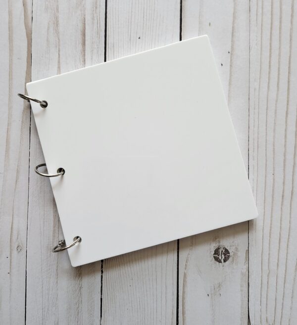 6x6 White Acrylic Memory Book