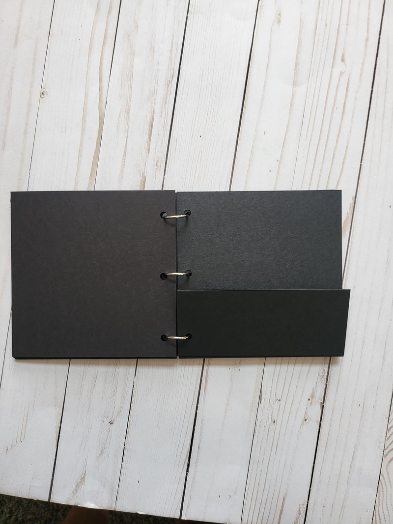 6x6 black acrylic album with pocket