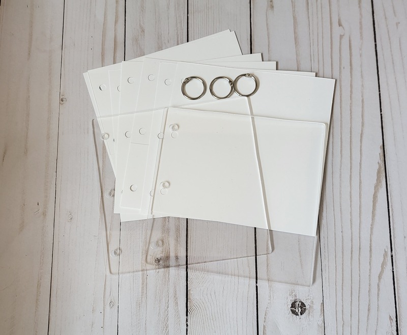 6x6 clear acrylic w cardstock