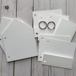 White Acrylic House Binder Rings Cardstock