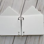 White Acrylic House Binder Rings Cardstock