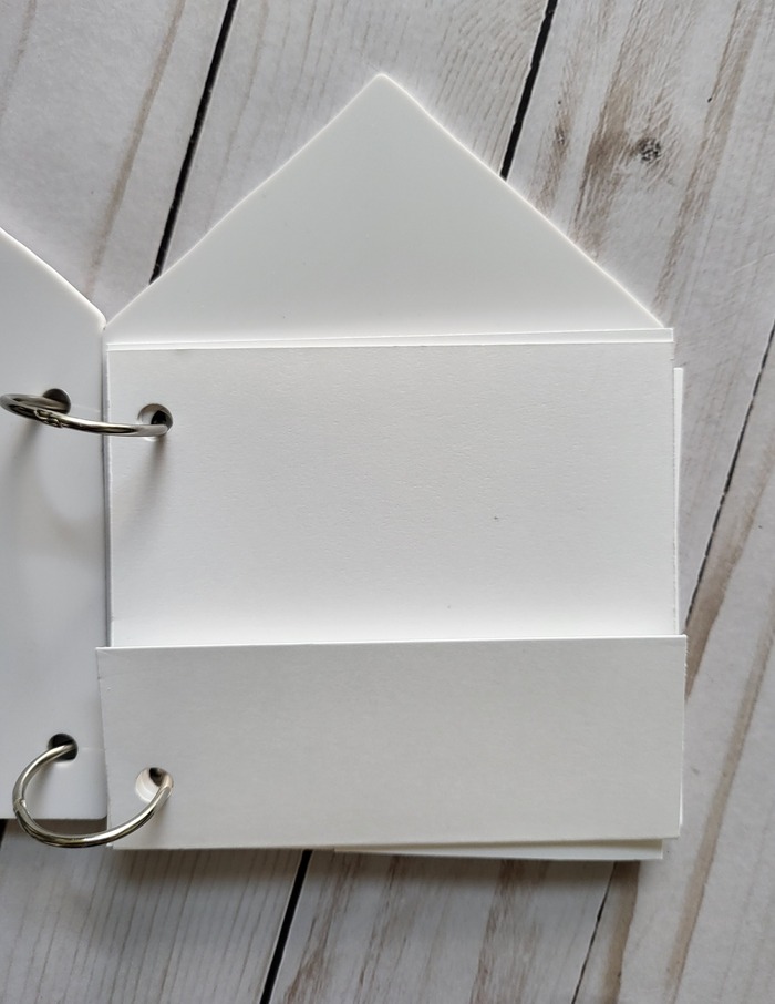 White Acrylic House Binder Rings Cardstock