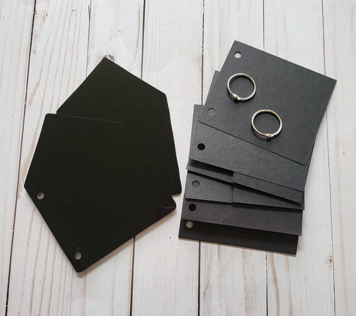 black acrylic house binder rings cardstock