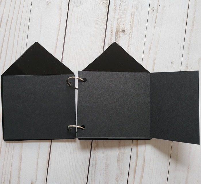 black acrylic house fold out cardstock