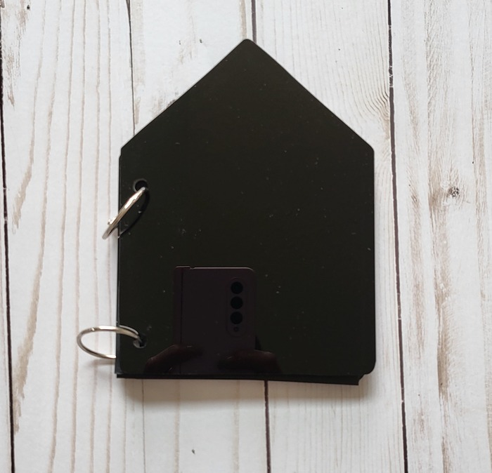 Black House Acrylic Memory Keeping Album with Cardstock Pages