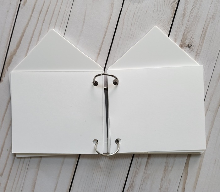 white acrylic house cardstock