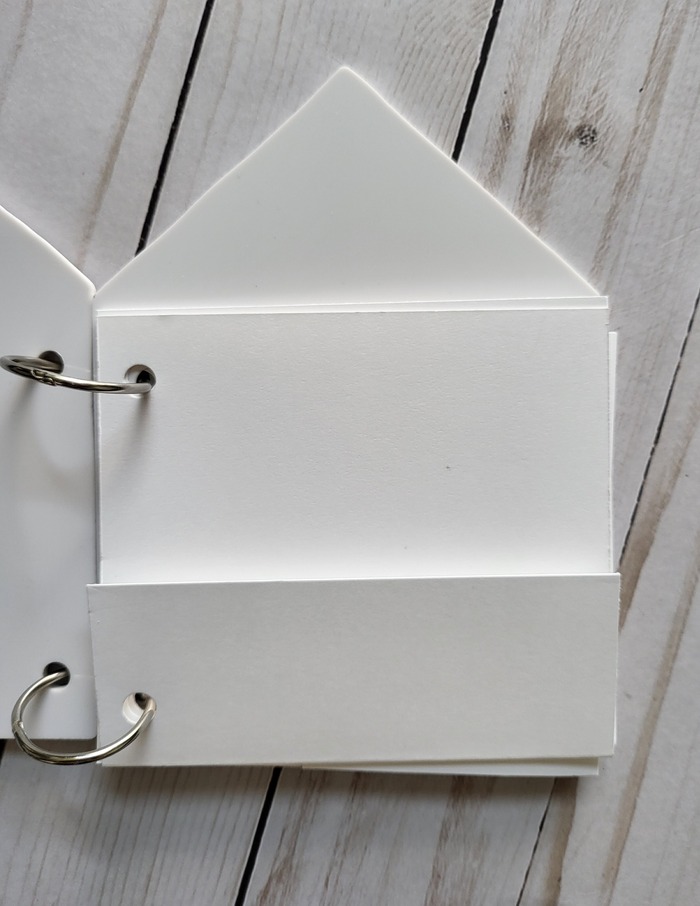 white acrylic house pocket cardstock